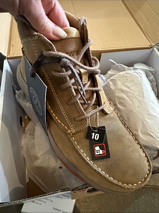 Cody James leather comp toe boots new in box size 10 mocha